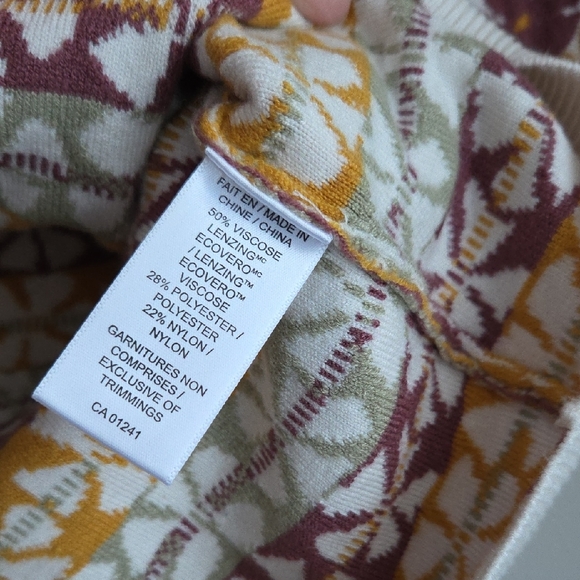 Twik Multicolor Floral Crew Neck Crop Sweater T Shirt Short Sleeve S - Picture 4 of 9